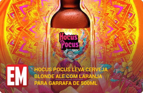 Hocus Pocus leva cerveja Blonde Ale com laranja para garrafa de 500ml