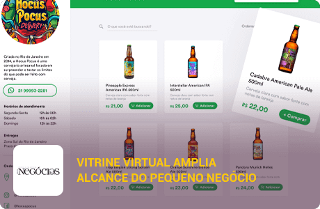 Vitrine Virtual Amplia alcance do pequeno negócio